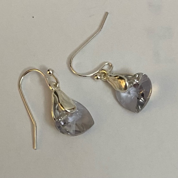NEW Genuine Swarovski Smoky Mauve Crystal earrings - Picture 4 of 4